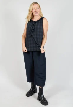 Apuntob Tops^Sleeveless Top in Tartan Asphalt