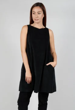 Album Di Famiglia Tops^Sleeveless Tunic V in Black
