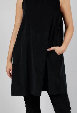 Album Di Famiglia Tops^Sleeveless Tunic V in Black