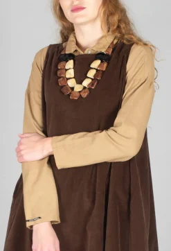 Album Di Famiglia Tops^Sleeveless Tunic V in Coffee