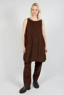 Album Di Famiglia Tops^Sleeveless Tunic V in Coffee