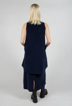 Album Di Famiglia Tops^Sleeveless Tunic V in Ink
