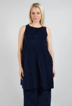 Album Di Famiglia Tops^Sleeveless Tunic V in Ink