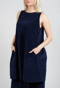 Album Di Famiglia Tops^Sleeveless Tunic V in Ink