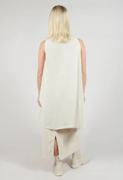 Album Di Famiglia Tops^Sleeveless Tunic V in Off White