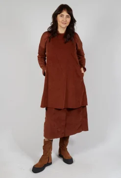 Album Di Famiglia Tops^Sleeveless Tunic V in Rust