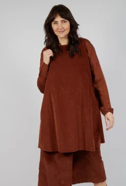 Album Di Famiglia Tops^Sleeveless Tunic V in Rust