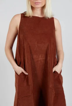 Album Di Famiglia Tops^Sleeveless Tunic V in Rust