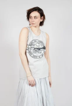 Rundholz Mainline Tops^Sleeveless Vest in Moon Print
