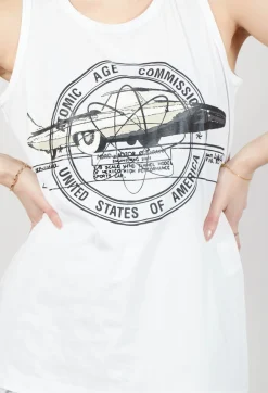 Rundholz Mainline Tops^Sleeveless Vest in Starwhite Print