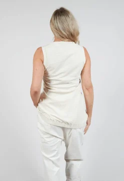 Rundholz Mainline Tops^Sleeveless Vest Top in Black Paint