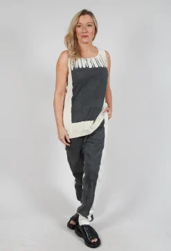 Rundholz Mainline Tops^Sleeveless Vest Top in Black Paint