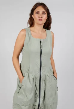 Rundholz Black Label Dresses^Sleeveless Zip Through Dress in Defender
