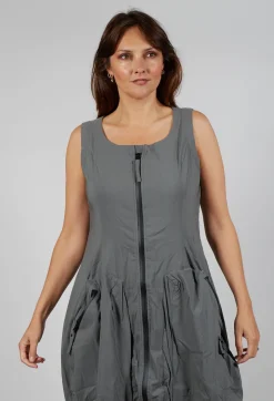 Rundholz Black Label Dresses^Sleeveless Zip Through Dress in Rock