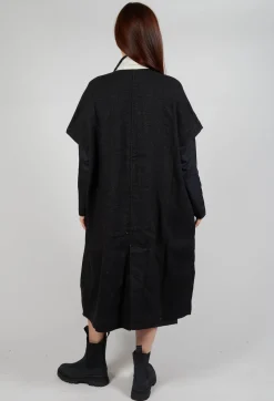 Album Di Famiglia Coats^Sleevless Coat Lino/WK in Black