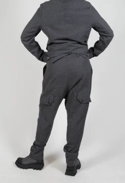 Rundholz Mainline Trousers^Slim Drop Crotch Trousers in Slate