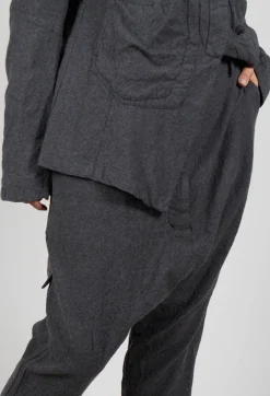 Rundholz Mainline Trousers^Slim Drop Crotch Trousers in Slate