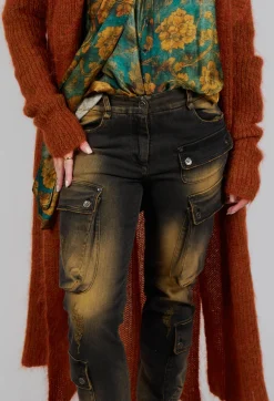 Masnada Trousers^Slim Jeans in Denim Tumeric