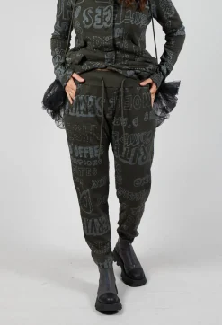 Rundholz Black Label Trousers^Slim Leg Joggers in Jungle Shiny Print