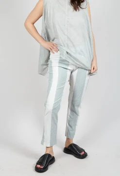 Rundholz Black Label Trousers^Slim Leg Pull On Trousers in Grey Print