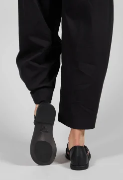 Lofina Sandals^Slim Strap Sandals in Gasoline Nero