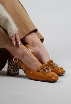 Chie Mihara Heels^Sling Back Heel with Fringing Detail