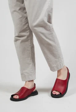 Lofina Sandals|Boots^Slingback Slip On Sandals in Gasoline Rosso