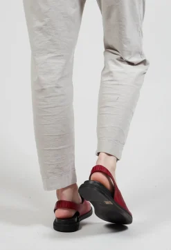Lofina Sandals|Boots^Slingback Slip On Sandals in Gasoline Rosso
