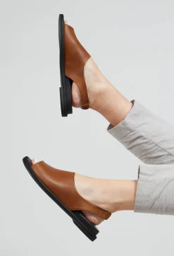 Lofina Sandals|Boots^Slingback Slip On Sandals in Gasoline Camel