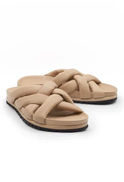 Malloni Sandals^Slip On Open Toe Sandal in Slight Cuoio