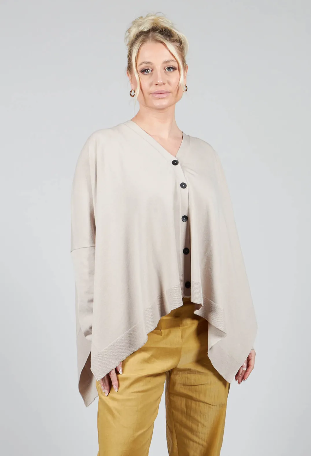 Sarah Pacini Cardigans^Slouch Cardigan in Mastic