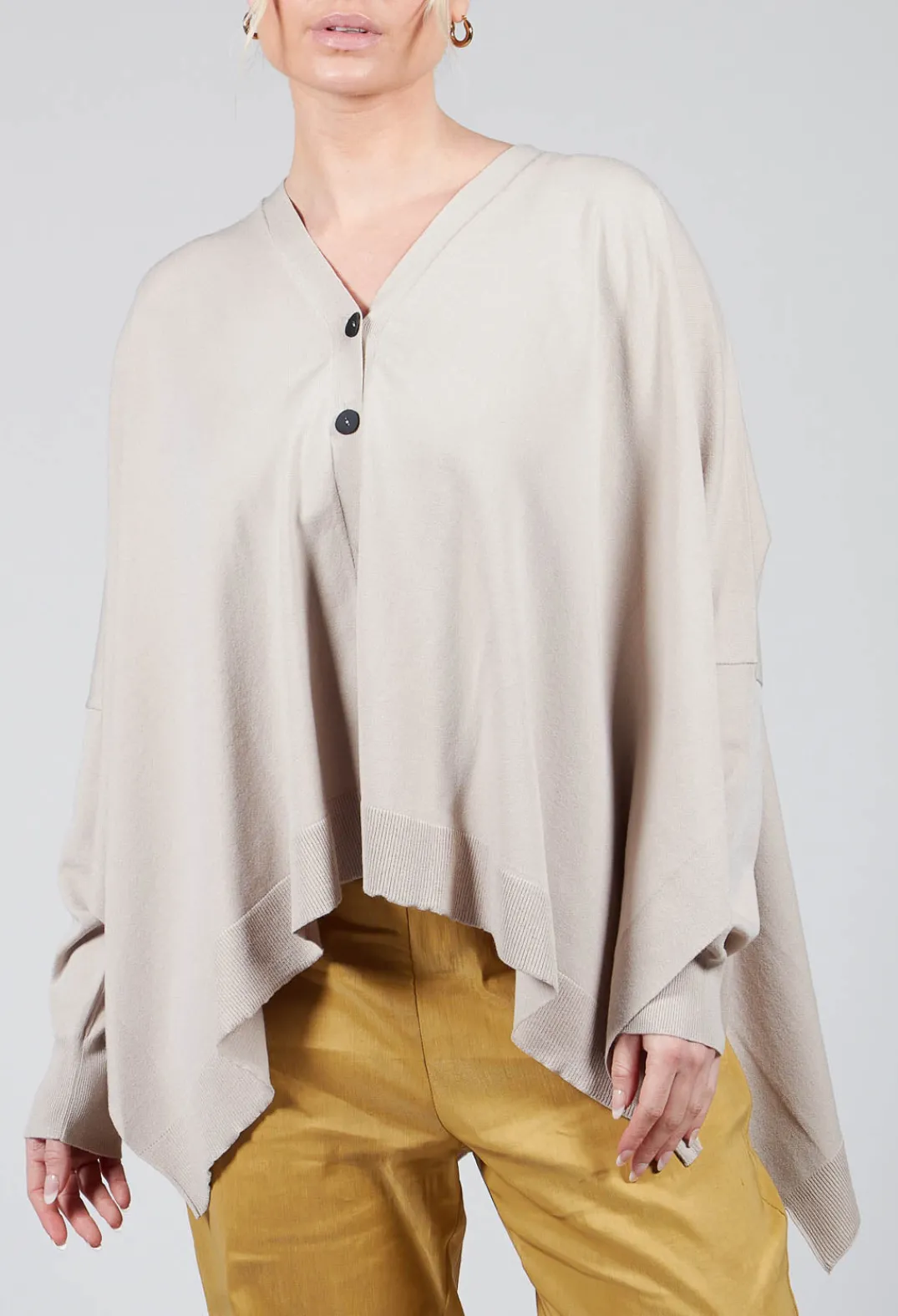 Sarah Pacini Cardigans^Slouch Cardigan in Mastic