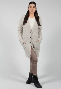Isabel Benenato Cardigans^Slouch Cardigan in Plaster