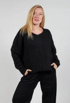 Bread and Butter Jumpers^Slouchy Knit Jumper in Black
