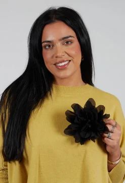 Bitte Kai Rand Brooches^Small Flower Brooch in Black