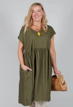 Amici Dresses^Smock Dress in Oliva