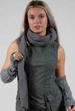 Rundholz Dip Scarves^Smooth Puffer Scarf in Coal Cloud