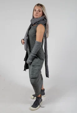 Rundholz Dip Scarves^Smooth Puffer Scarf in Coal Cloud