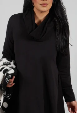 Bread and Butter Dresses^Snood Neck Dress in Black
