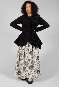 Another Archive Skirts^Soft Black Flower Pleated Skirt