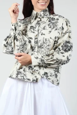 Another Archive Shirts & Blouses^Soft Black Flower Shirt