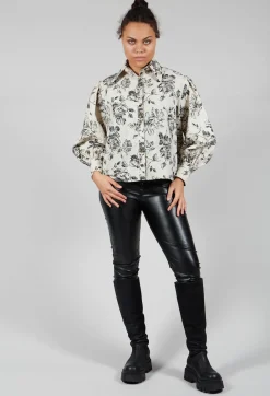 Another Archive Shirts & Blouses^Soft Black Flower Shirt
