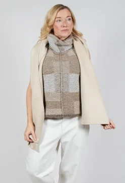 Sarah Pacini Knitwear|Jumpers^Soft Knit Sweater Vest in Brown
