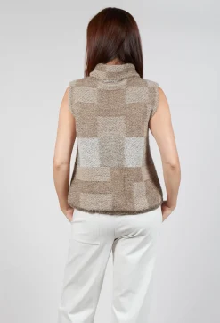 Sarah Pacini Knitwear|Jumpers^Soft Knit Sweater Vest in Brown