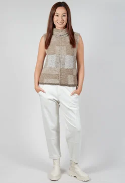 Sarah Pacini Knitwear|Jumpers^Soft Knit Sweater Vest in Brown