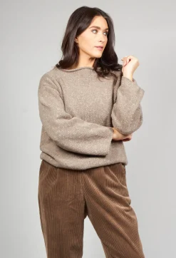 EastByEastWest Jumpers^Somerset Cashmere Blend Jumper in Latte