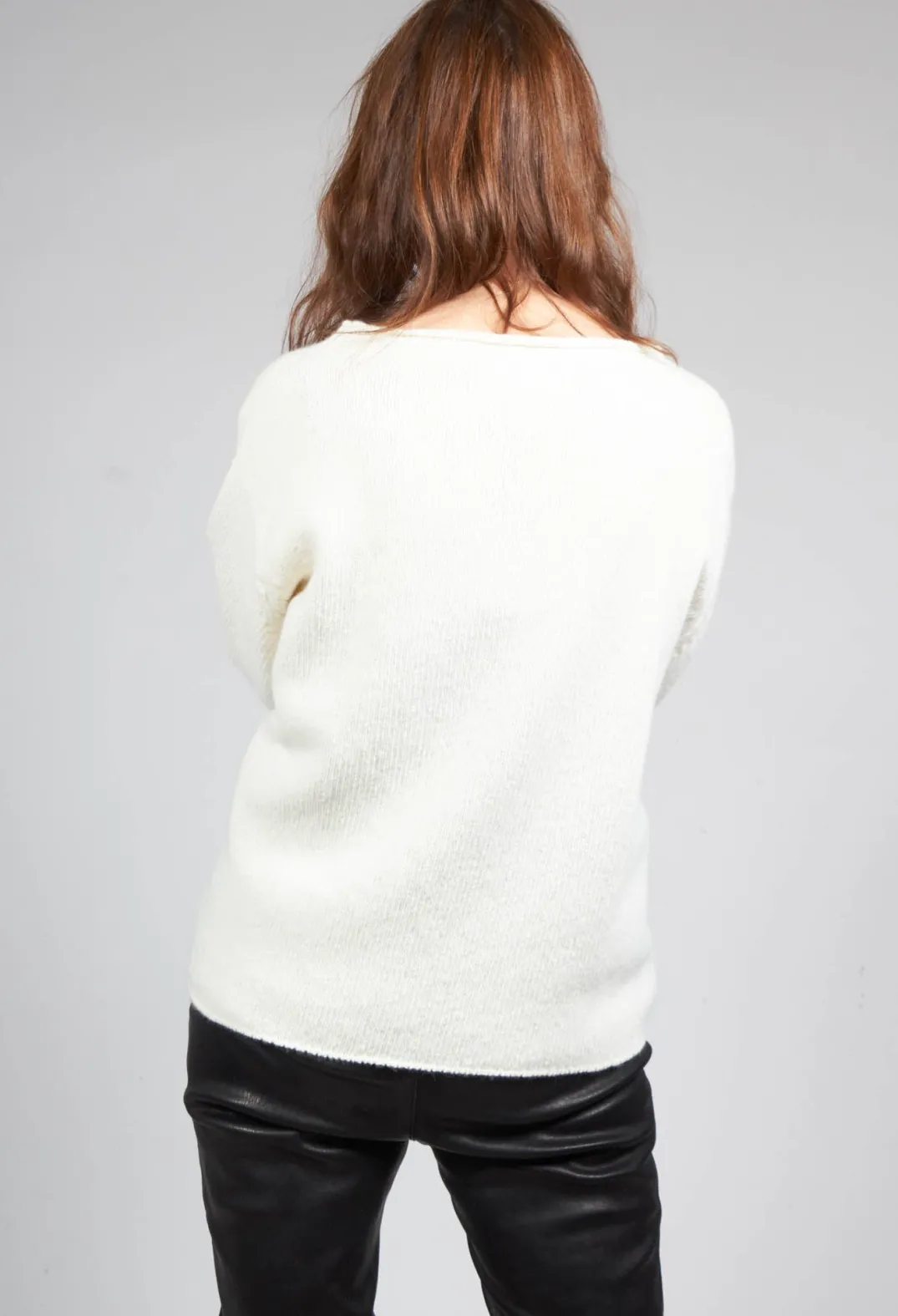 EastByEastWest Jumpers^Somerset Cashmere Blend Jumper in Cream