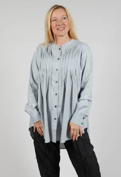 Hindahl u0026 Skudelny Shirts & Blouses^Sonoro Blouse with Quilted Tucks in Stone