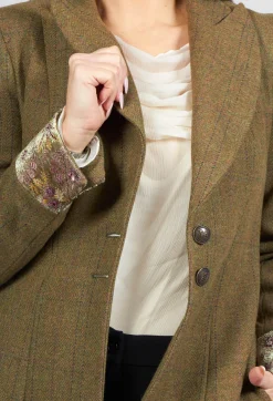 T.ba Coats^Soul Embroidery Coat in Tweed