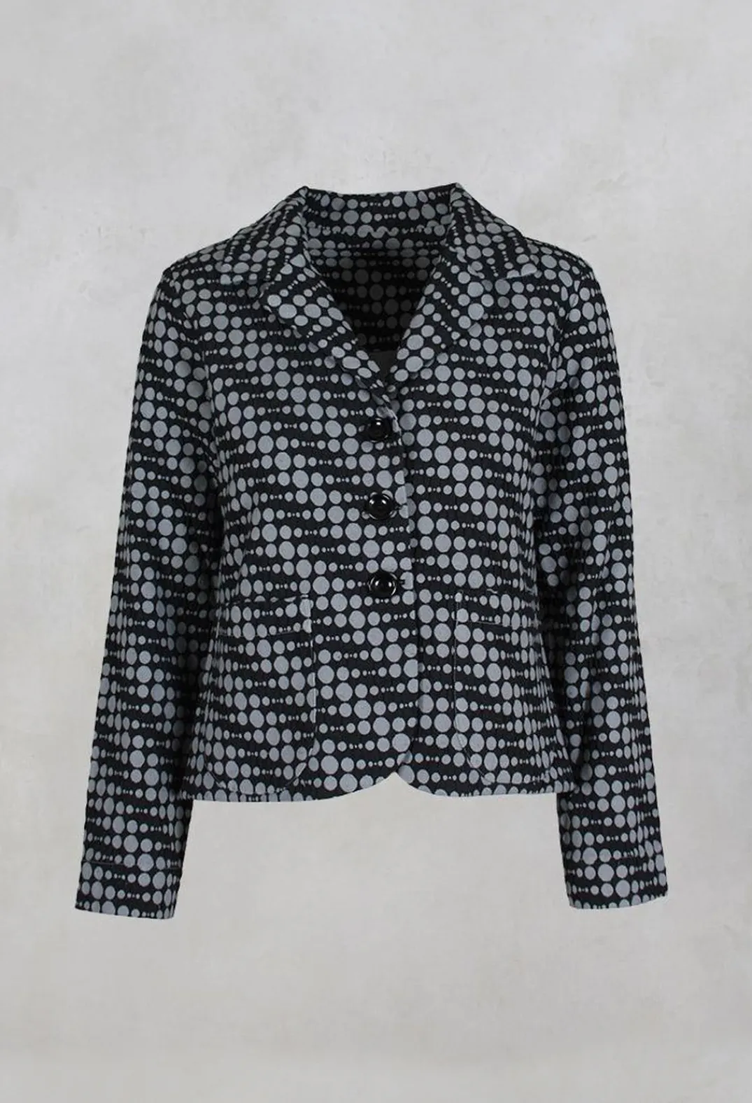Out of Xile Jackets^Spotty Jacquard Short Jacket with Button Front in Silver